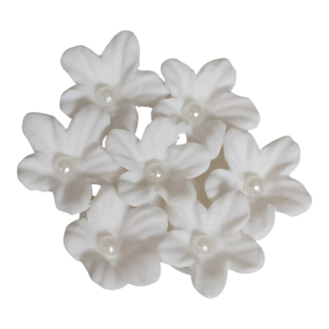 L’Atelier de Patricia - Clip fleur blanche – Robe de mariée – Blanc