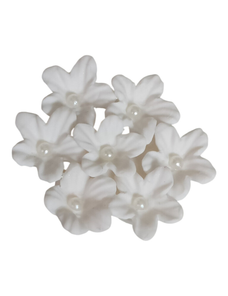 L’Atelier de Patricia - Clip fleur blanche – Robe de mariée – Blanc