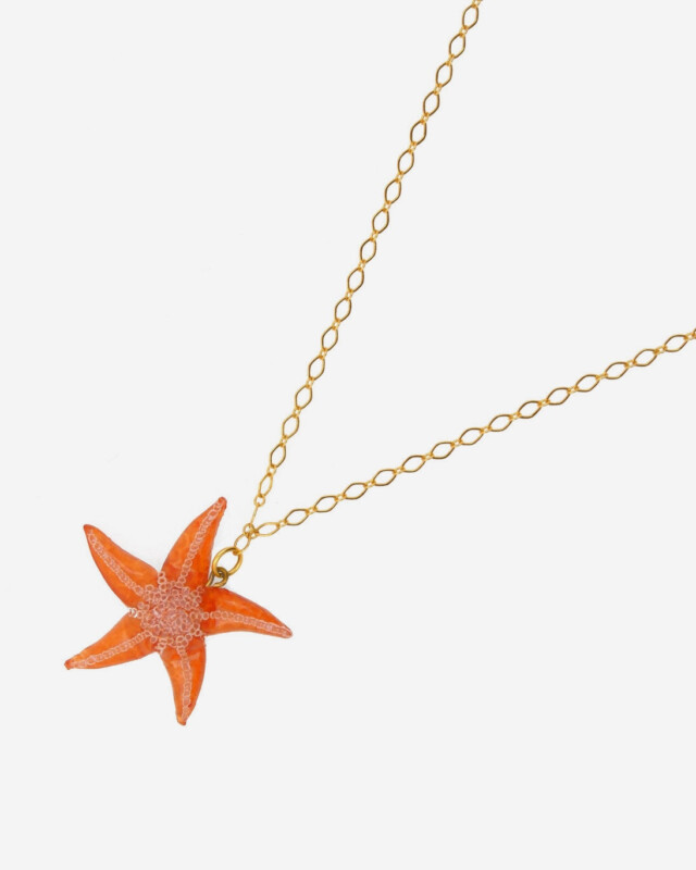 Ciléa Bijoux - Pendentif Ariel - chaine plaqué or – Blanc