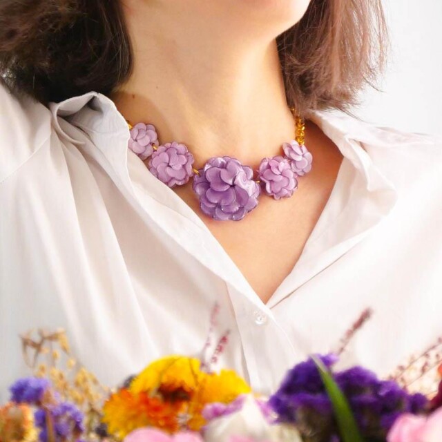 Ciléa Paris - Collier Géranium - Petit – Rose