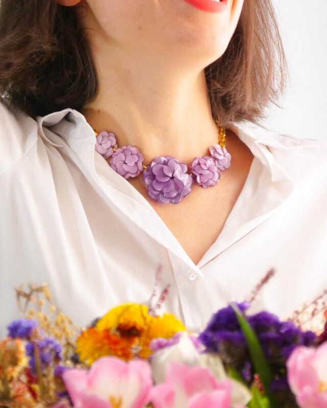 Ciléa Paris - Collier Géranium - Petit – Rose