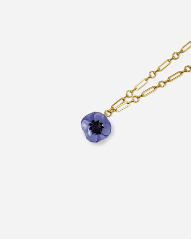 Ciléa Paris - Pendentif Anémone - Mini – Je ne veux pas la chaîne / Noir