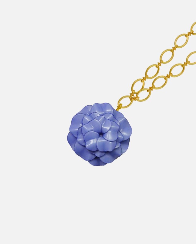 Ciléa Paris - Pendentif Géranium - Maxi – Rouge / Je ne veux pas la chaîne