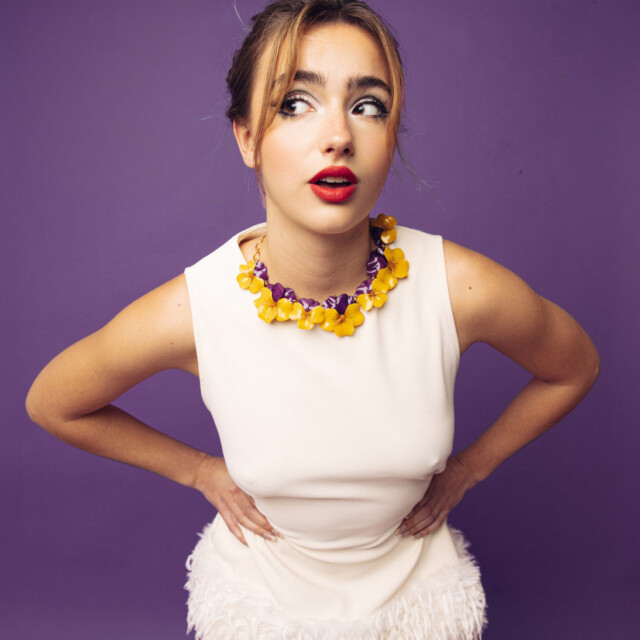Ciléa Bijoux - Collier Pensée viola – Citron