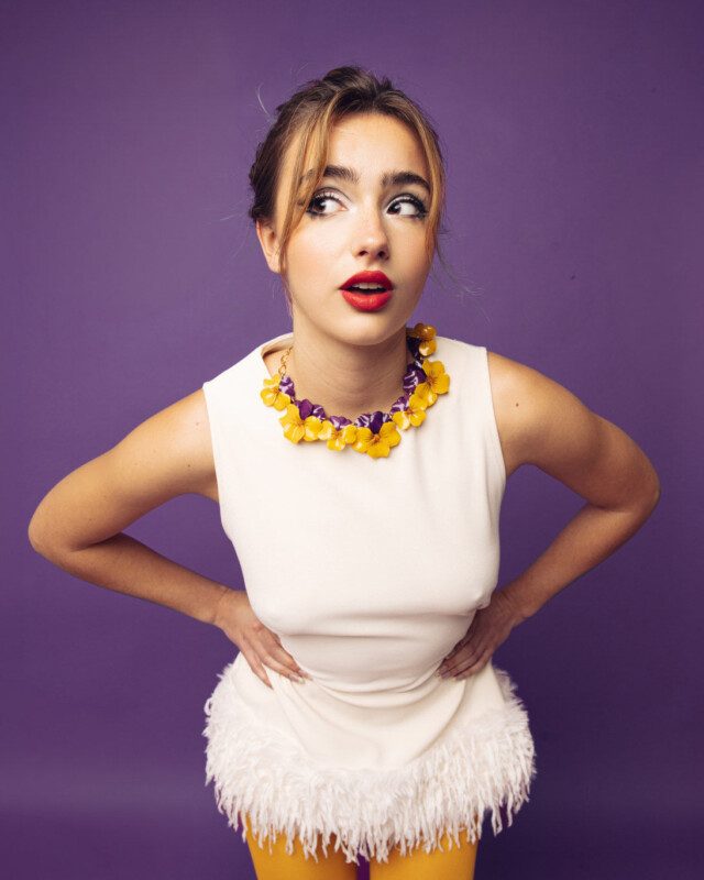 Ciléa Bijoux - Collier Pensée viola – Citron