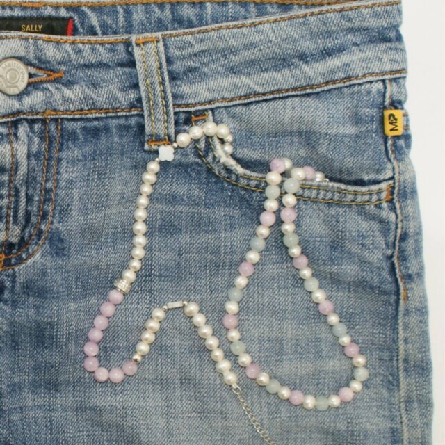 NEIJE - Collier Candy Perles d'eau douce Aigue Marine et Kunzite – 50 cm + extension de 5 cm