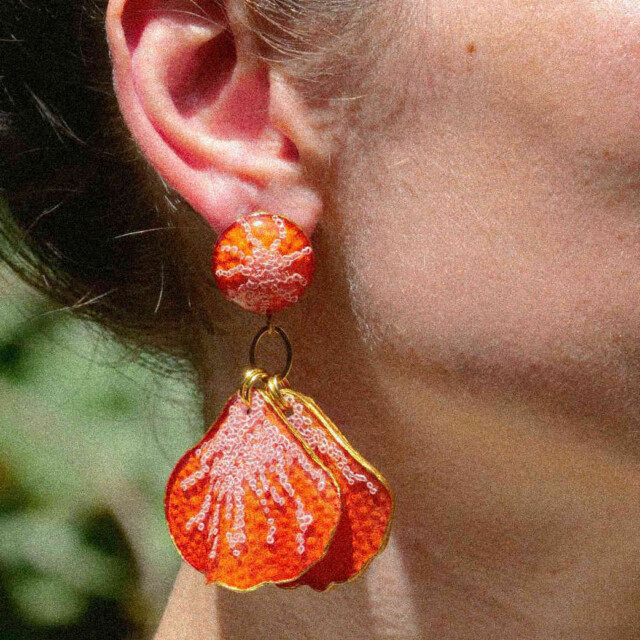 Ciléa Bijoux - Boucles d'oreilles pendantes Égée – Tige (oreilles percées)