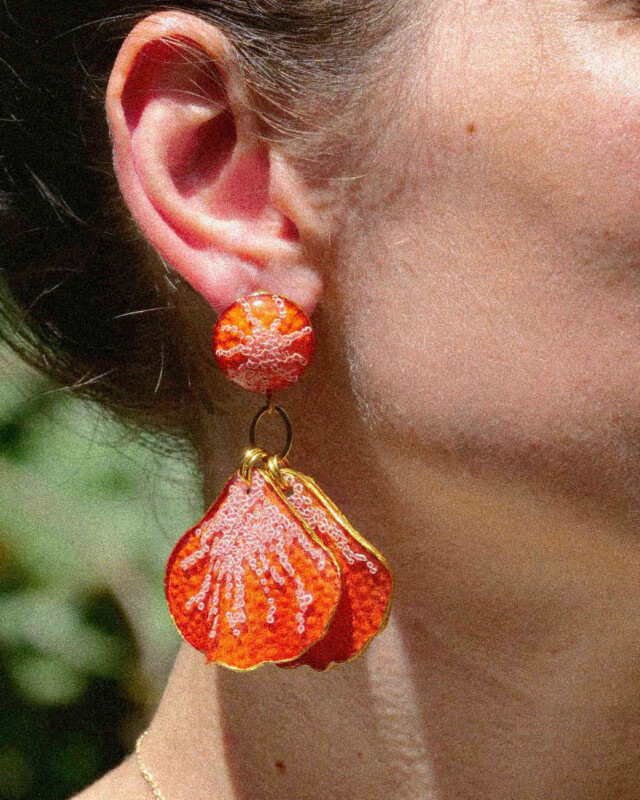 Ciléa Bijoux - Boucles d'oreilles pendantes Égée – Tige (oreilles percées)