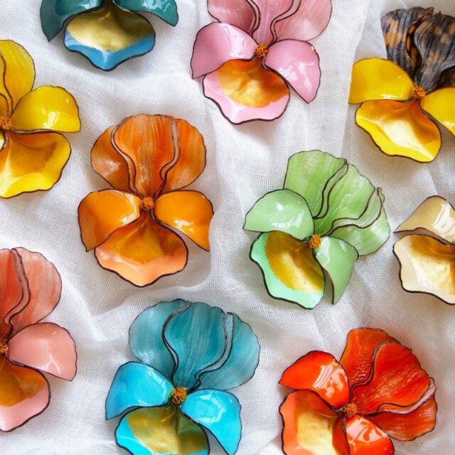 Ciléa Paris - Broches Yvette - Grand – Corail