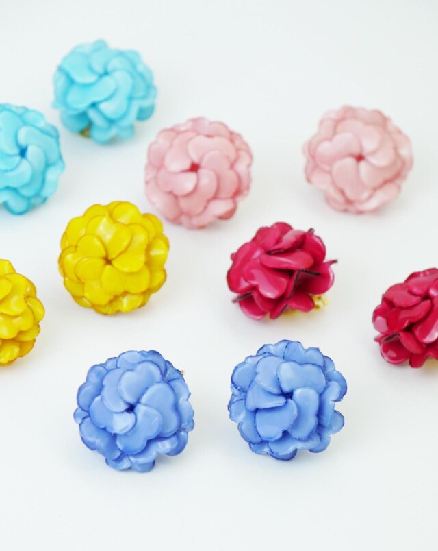 Ciléa Paris - Boucle d'oreille Géranium - Petit – Bleuet / Dormeuse (Oreilles percées)