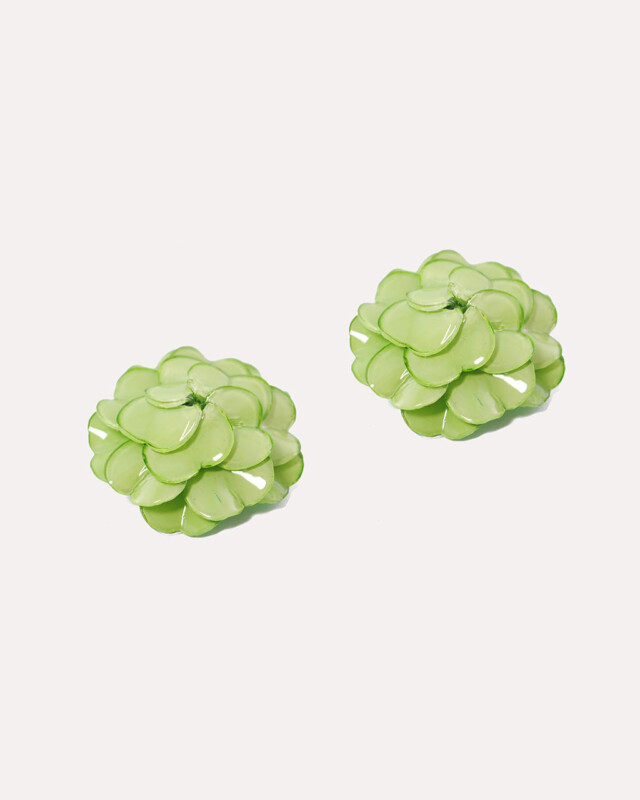Ciléa Paris - Boucles d'oreilles Géranium - Grand – Rouge clair / Dormeuse (Oreilles percées)