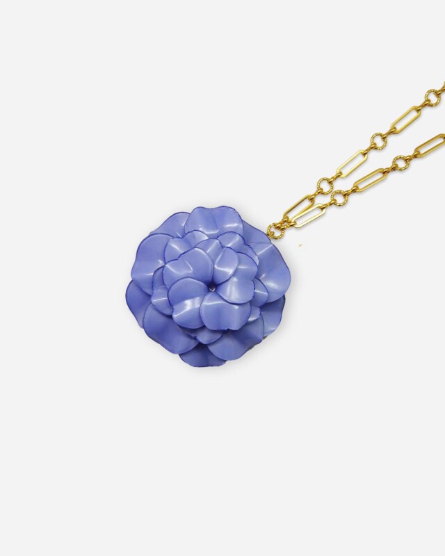 Ciléa Paris - Pendentif Géranium - Maxi – Rouge / Je ne veux pas la chaîne