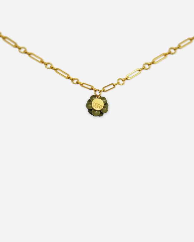 Ciléa Paris - Pendentif Géranium - Mini – Rouge / Je ne veux pas la chaîne