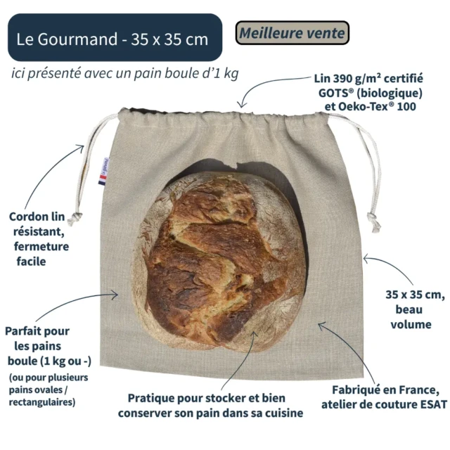 Les extra-ordinaires - SACS À PAIN EN LIN BIO – costaud-lin-bio