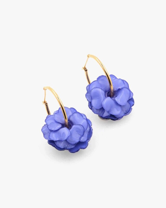 Ciléa Bijoux - Créoles Géranium – Emeraude