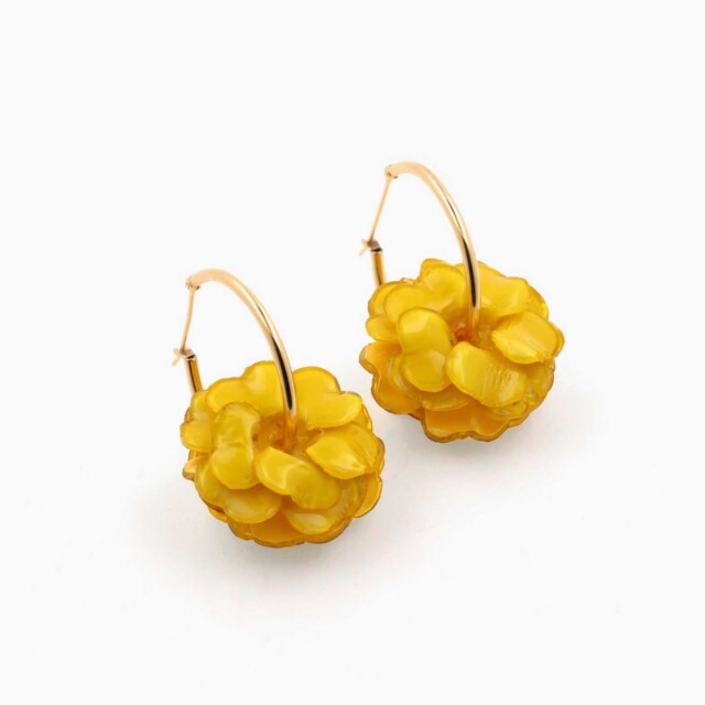 Ciléa Bijoux - Créoles Géranium – Emeraude