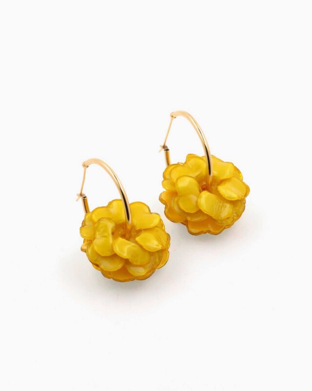 Ciléa Bijoux - Créoles Géranium – Emeraude