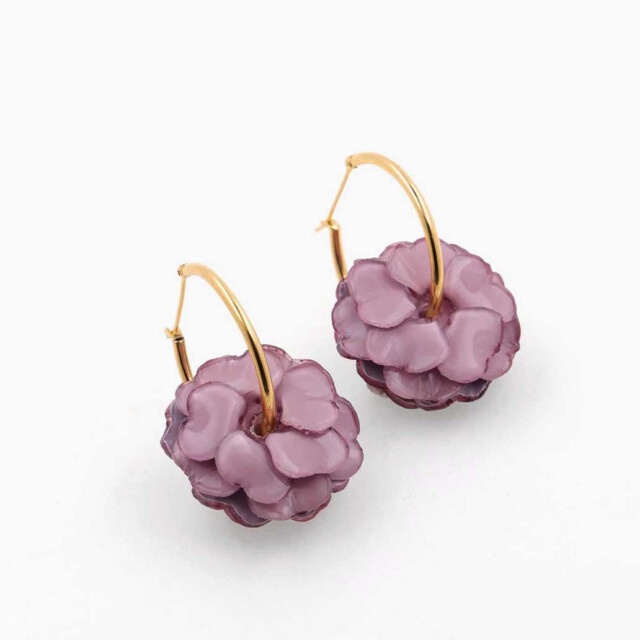 Ciléa Bijoux - Créoles Géranium – Emeraude
