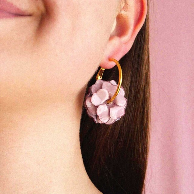 Ciléa Bijoux - Créoles Géranium – Emeraude