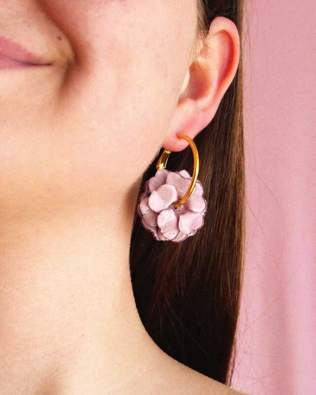 Ciléa Bijoux - Créoles Géranium – Emeraude