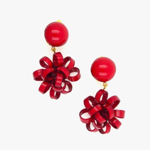 Ciléa Paris - Boucles d'oreilles pendantes Gribouille – Jaune pale / Tige (Oreilles percées)