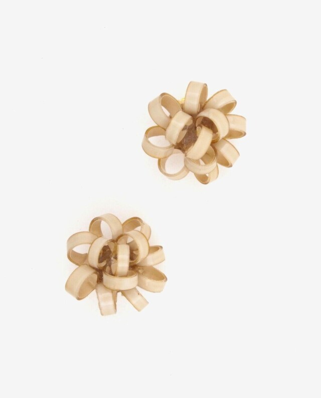 Ciléa Paris - Boucles d'oreilles courtes Gribouille – Violet / Dormeuse (Oreilles percées)