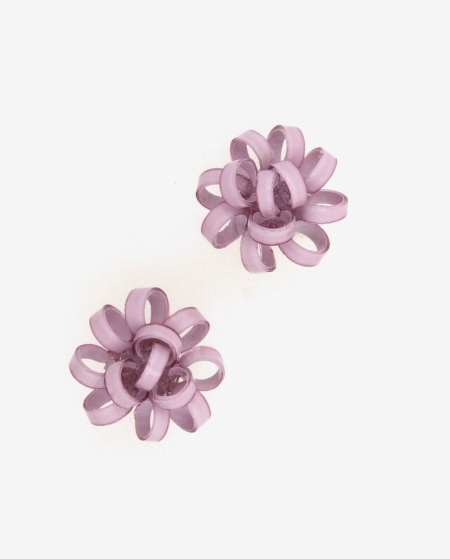 Ciléa Paris - Boucles d'oreilles courtes Gribouille – Orange / Dormeuse (Oreilles percées)