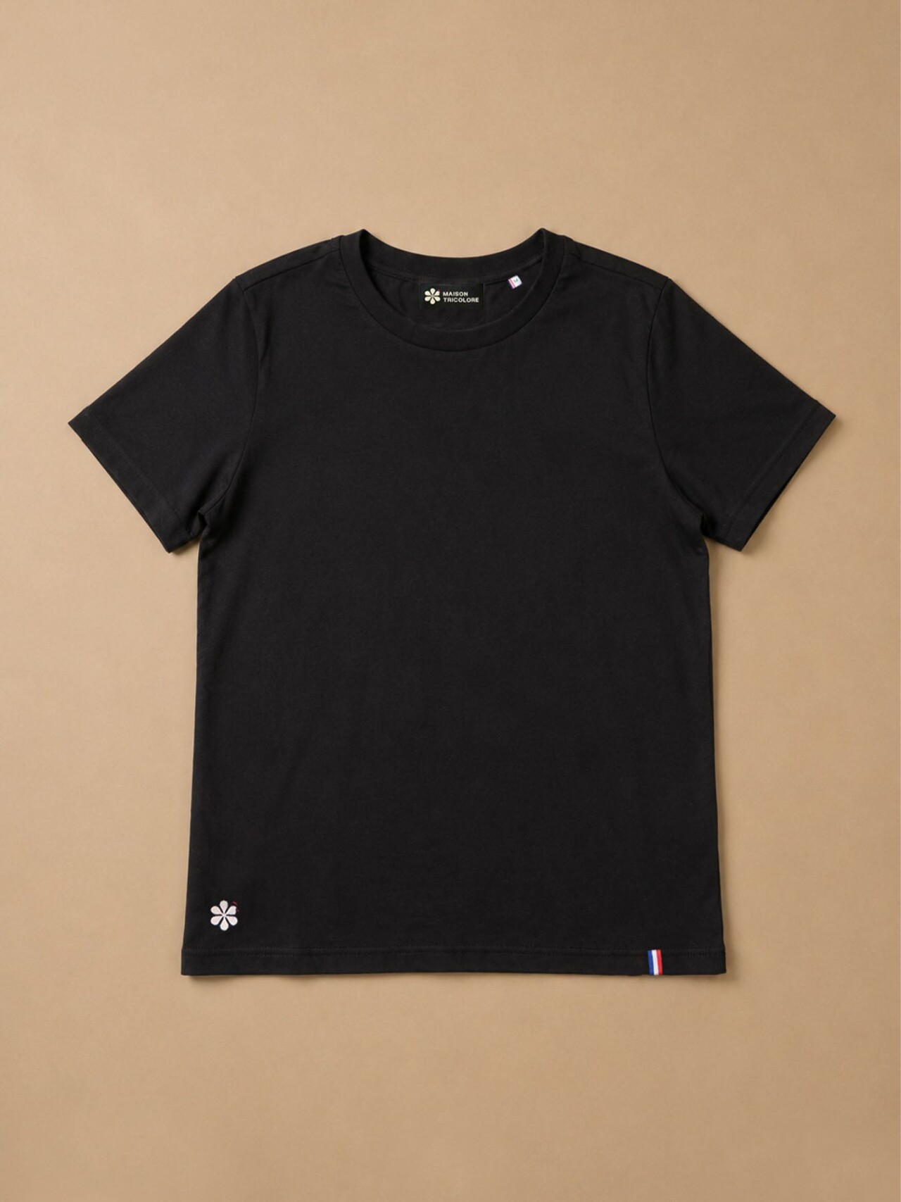 incontournable tshirt homme noir fabrication francaise Maison Tricolore - Le Parfait T-Shirt Femme en Coton Bio - Noir