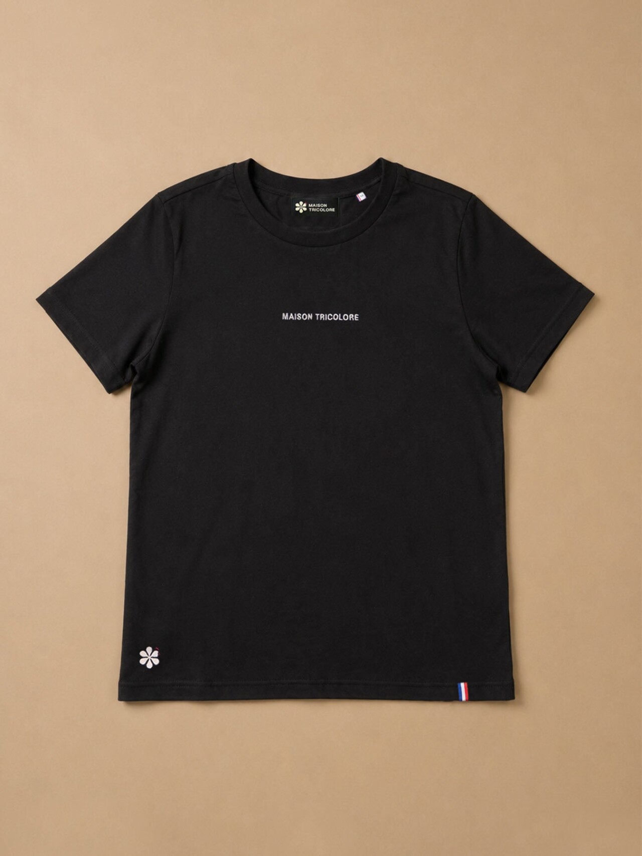 incontournable tshirt homme noir francais Maison Tricolore - L'incontournable T-shirt Femme en Coton Bio - Noir