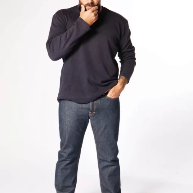 Monsieur Falzar - Le jeans Eco-selvedge-indigo 440 - poids moyen – 38 = 50 FR