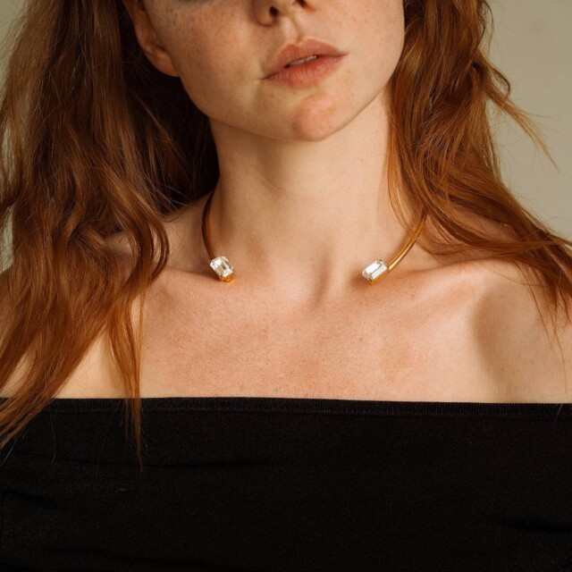 NEIJE - Collier Jonc Invisible Swarovski