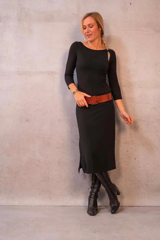 Thelma Rose - Robe midi col bateau Juliette – 42 / Navy