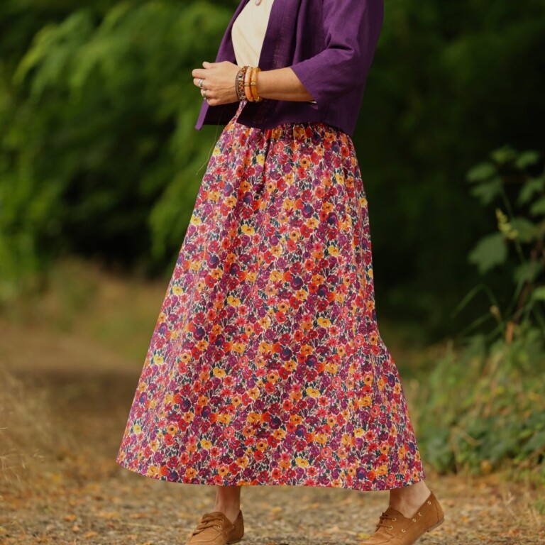 Quintessence - Jupe Tao — Coton crépuscule épicé – XXXL