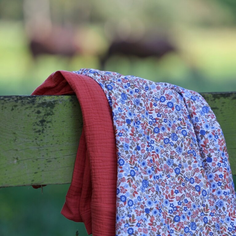 Quintessence - Jupe Tao — Coton jardin corail – XXXL
