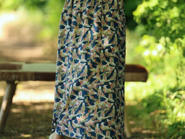 Quintessence - Jupe Tao — Coton vol printanier – XXXL