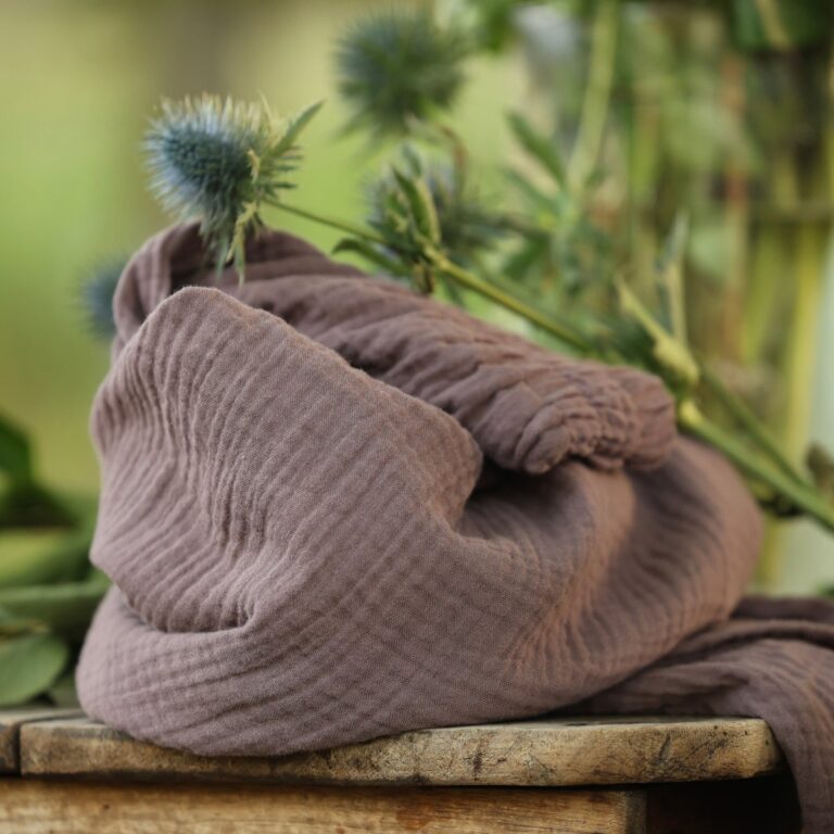 Quintessence - Jupe Tao — Double gaze de coton aubergine – XXXL