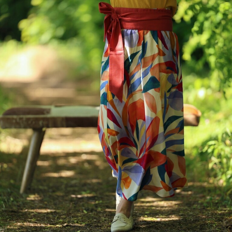 Quintessence - Jupe Tao — Viscose Mystère botanique – XS