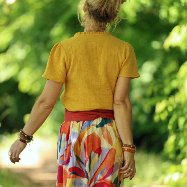 Quintessence - Jupe Tao — Viscose Mystère botanique – XS