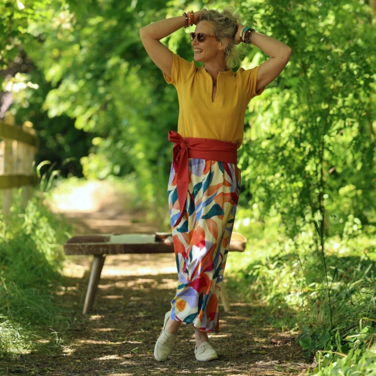 Quintessence - Jupe Tao — Viscose Mystère botanique – XS