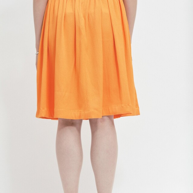 ECCLO - Jupe froncée orange – 36
