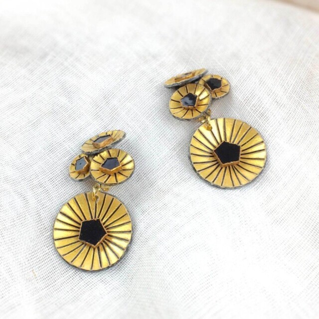 Ciléa Paris - Boucle d'oreille pendante Kyoto – Tige (Oreilles percées)