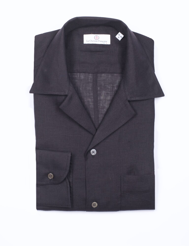 la chemise francaise chemise aficionado noir pliee La Chemise Française - Chemise Aficionado Noire – 3XL