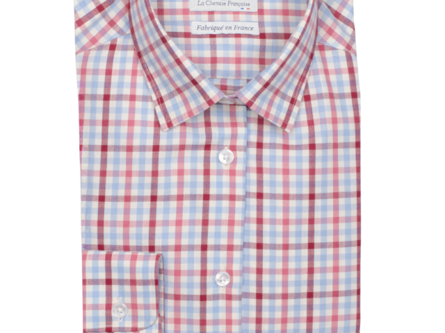 la chemise francaise chemise femme flanelle carreaux col souple rose bleu pliee 8acb46ea 8d9d 4679 b349 4f1e269a12ed La Chemise Française - Chemisier Flanelle Légère à Carreaux Rose – 46