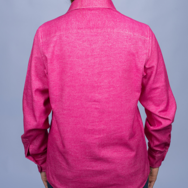 La Chemise Française - Chemisier Flanelle Chaude Fuchsia – 40