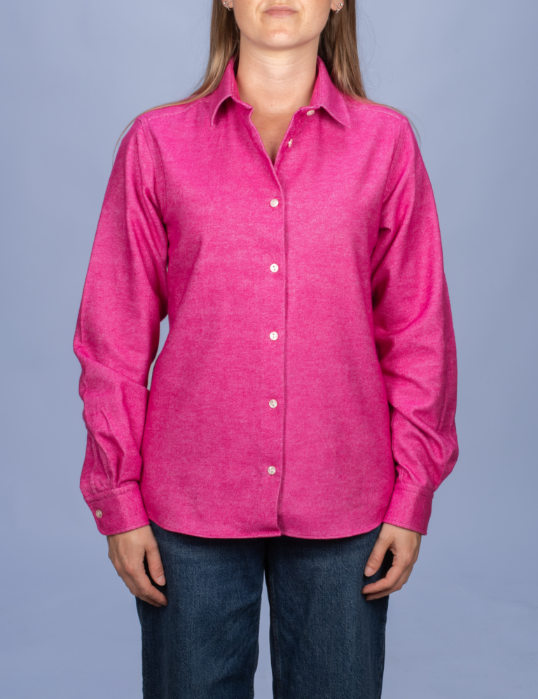 La Chemise Française - Chemisier Flanelle Chaude Fuchsia – 40