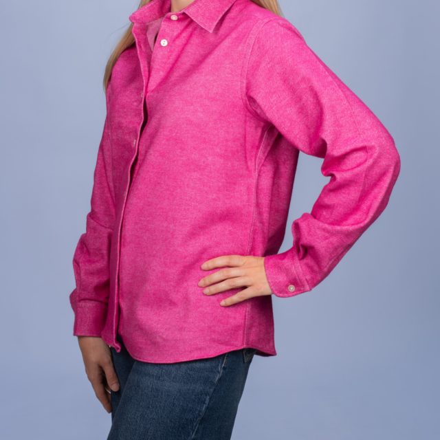 La Chemise Française - Chemisier Flanelle Chaude Fuchsia – 40