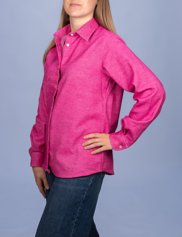 La Chemise Française - Chemisier Flanelle Chaude Fuchsia – 40