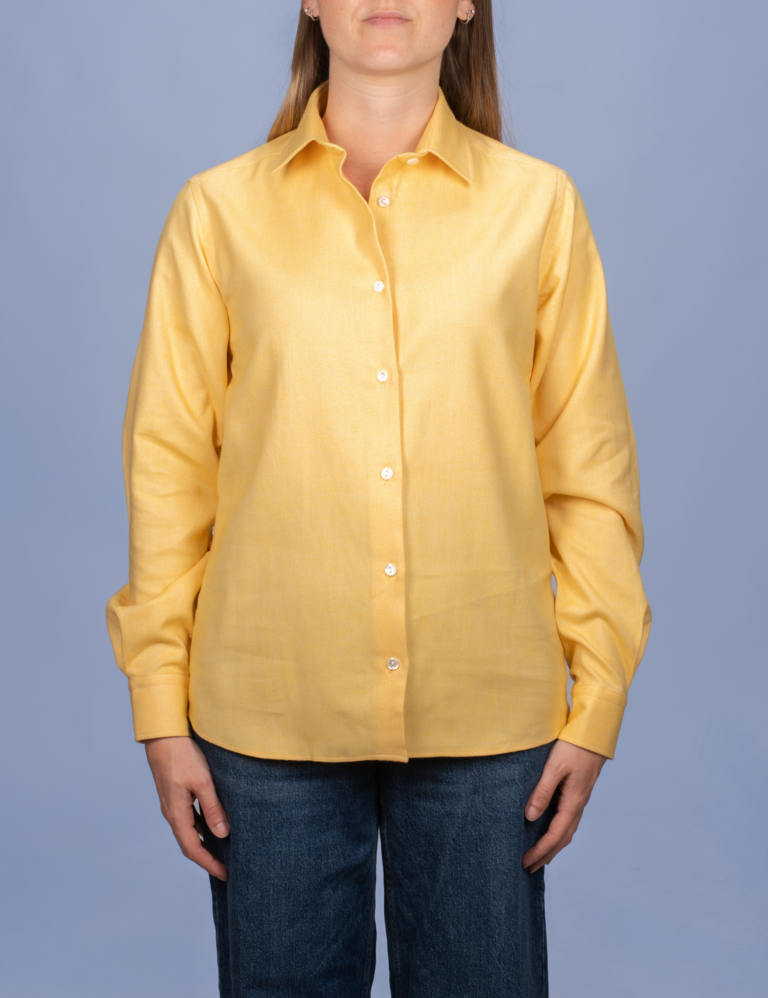 La Chemise Française - Chemisier Flanelle Chaude Chverons Jaune – 46