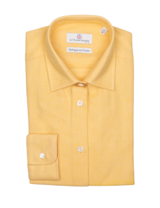 La Chemise Française - Chemisier Flanelle Chaude Chverons Jaune