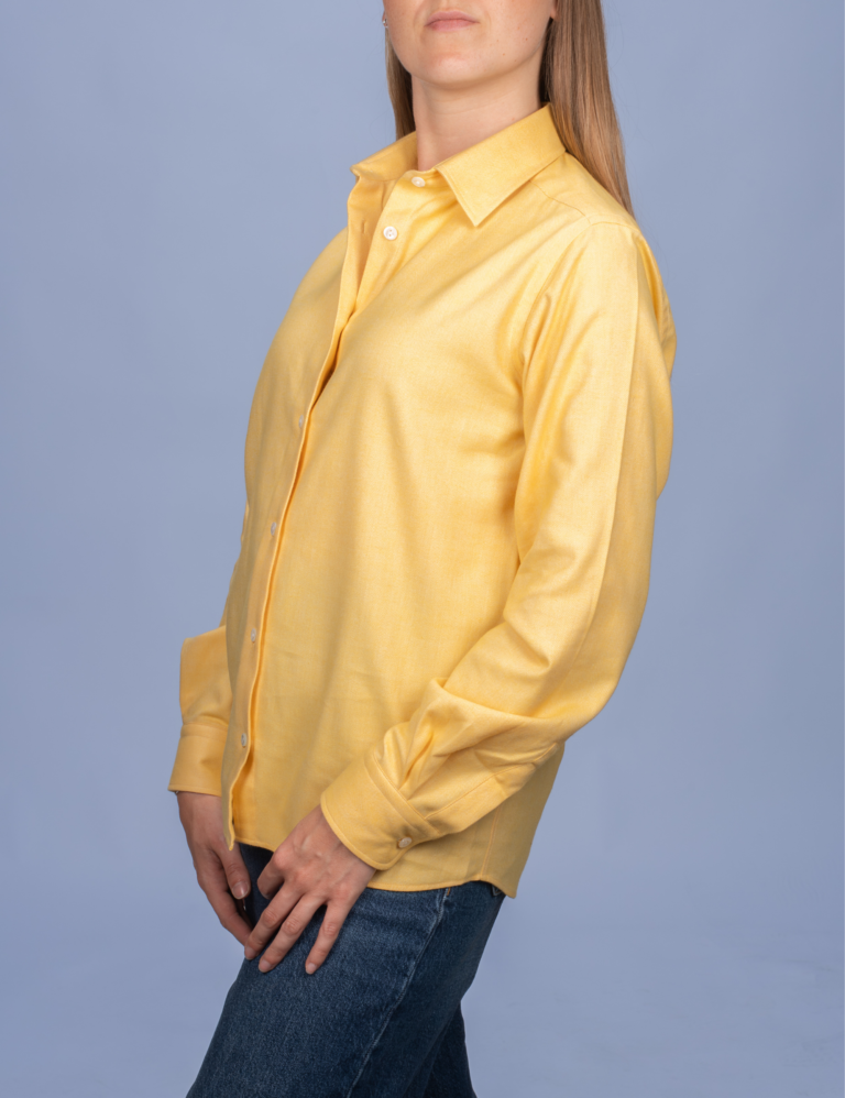 La Chemise Française - Chemisier Flanelle Chaude Chverons Jaune – 46